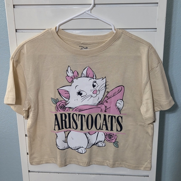 Disney Tops - Disney Aristocats Beige Cat Crop Top